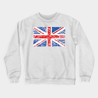 Distressed Effect Union Jack/Flag Crewneck Sweatshirt